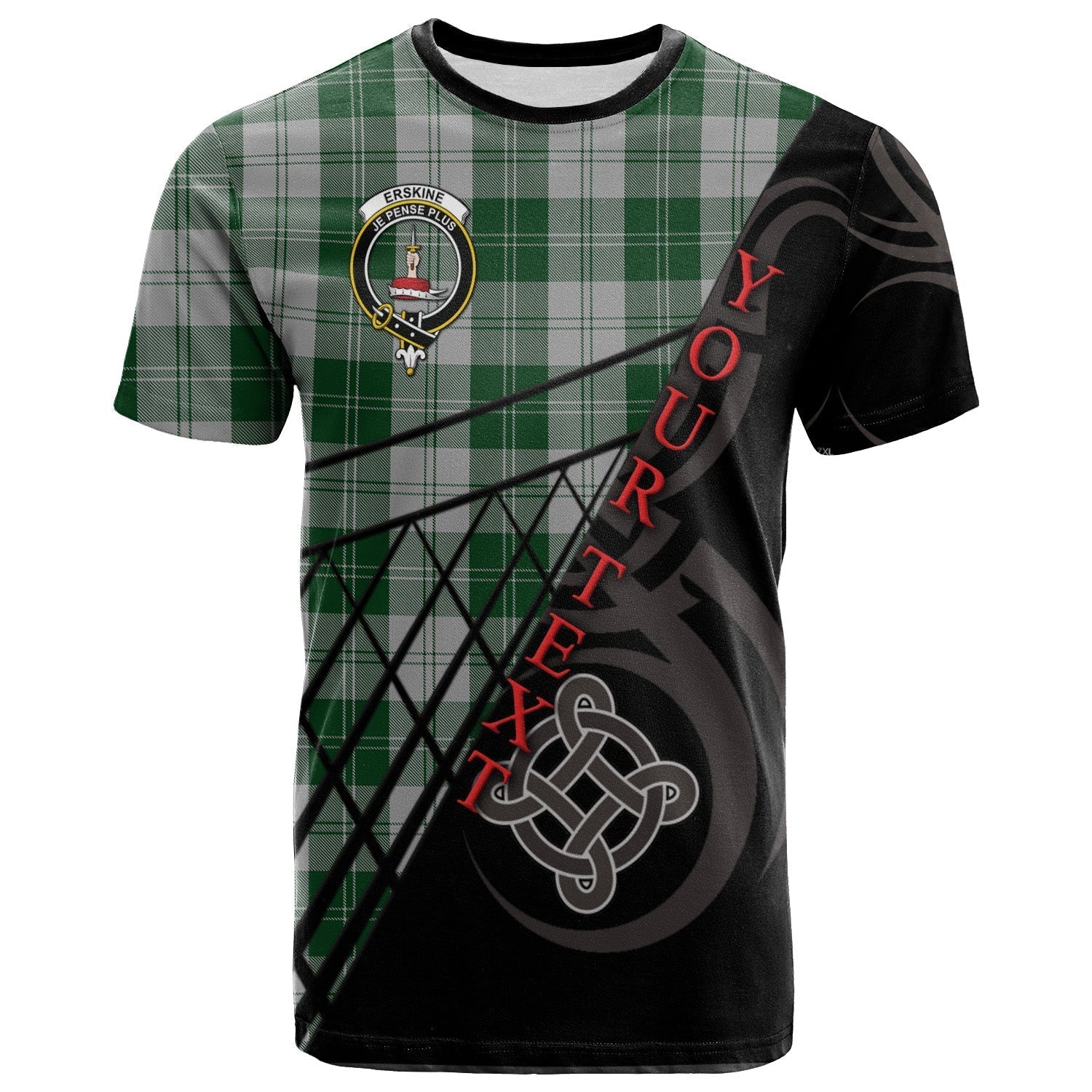 Printivon Erskine Green T Shirt Pattern Celtic 