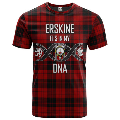 Printivon Erskine Paton Clan DNA In Me Tartan Crest T Shirt