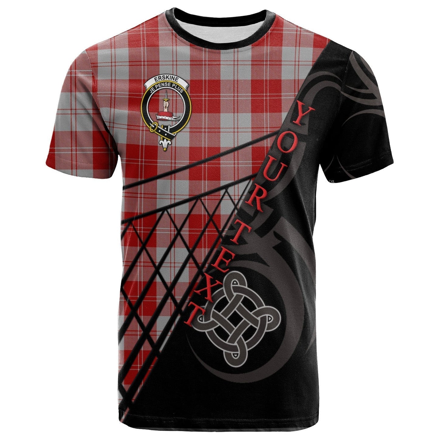 Printivon Erskine Red T Shirt Pattern Celtic 