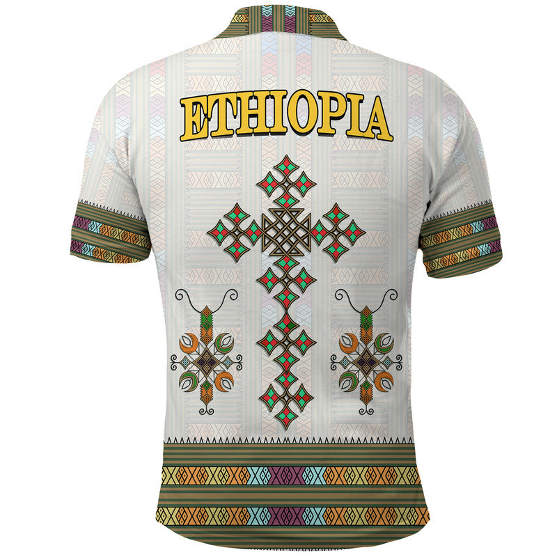 Ethiopia Polo Shirt Ethiopian Tibeb Pattern Style