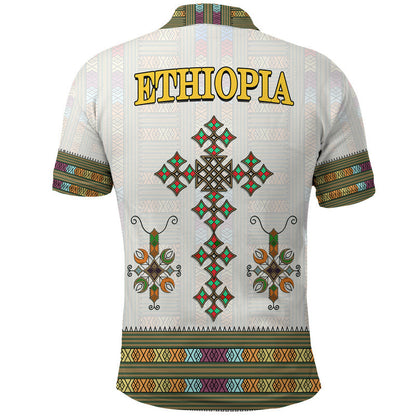 Ethiopia Polo Shirt Ethiopian Tibeb Pattern Style