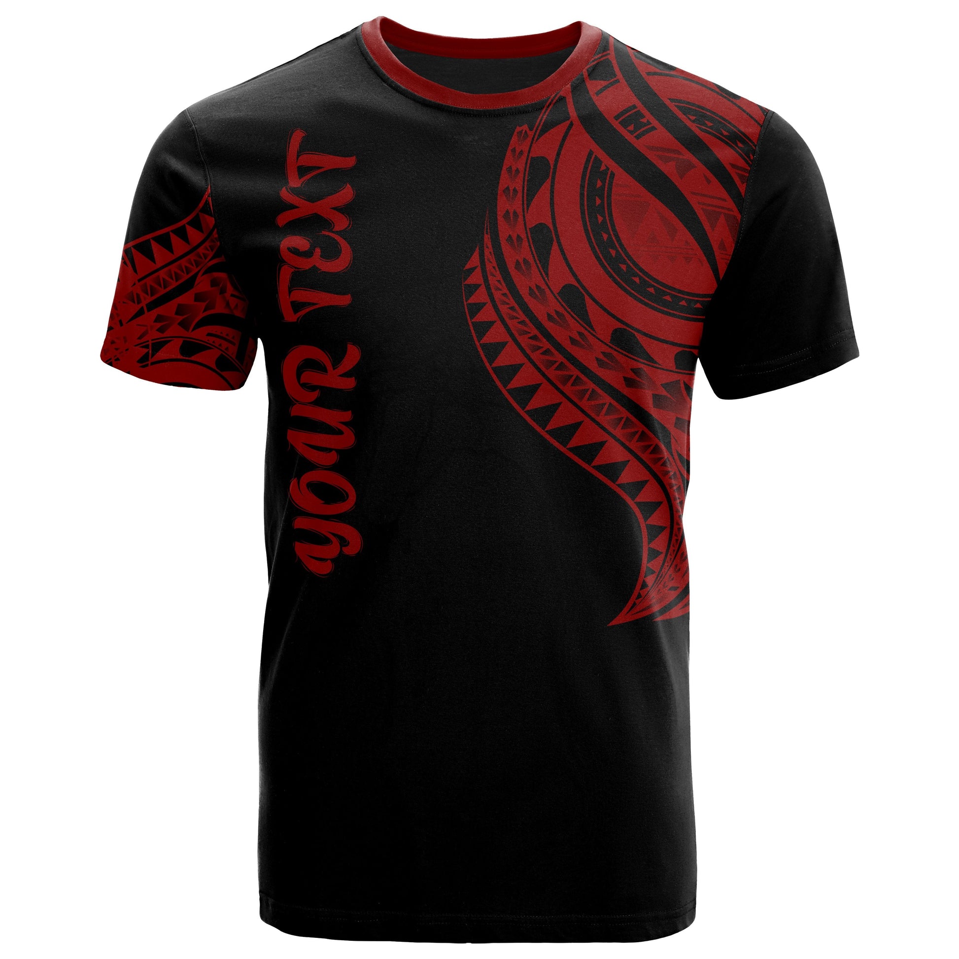 Papua New Guinea Custom Personalised T - Shirt - Papua New Guinea Tatau Red Patterns