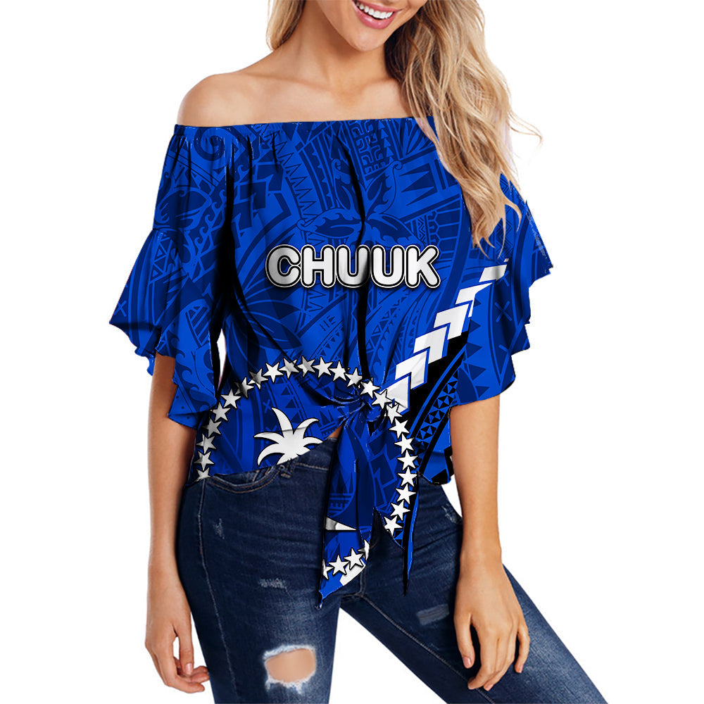 Chuuk Off Shoulder Waist Wrap Top Polynesian Style