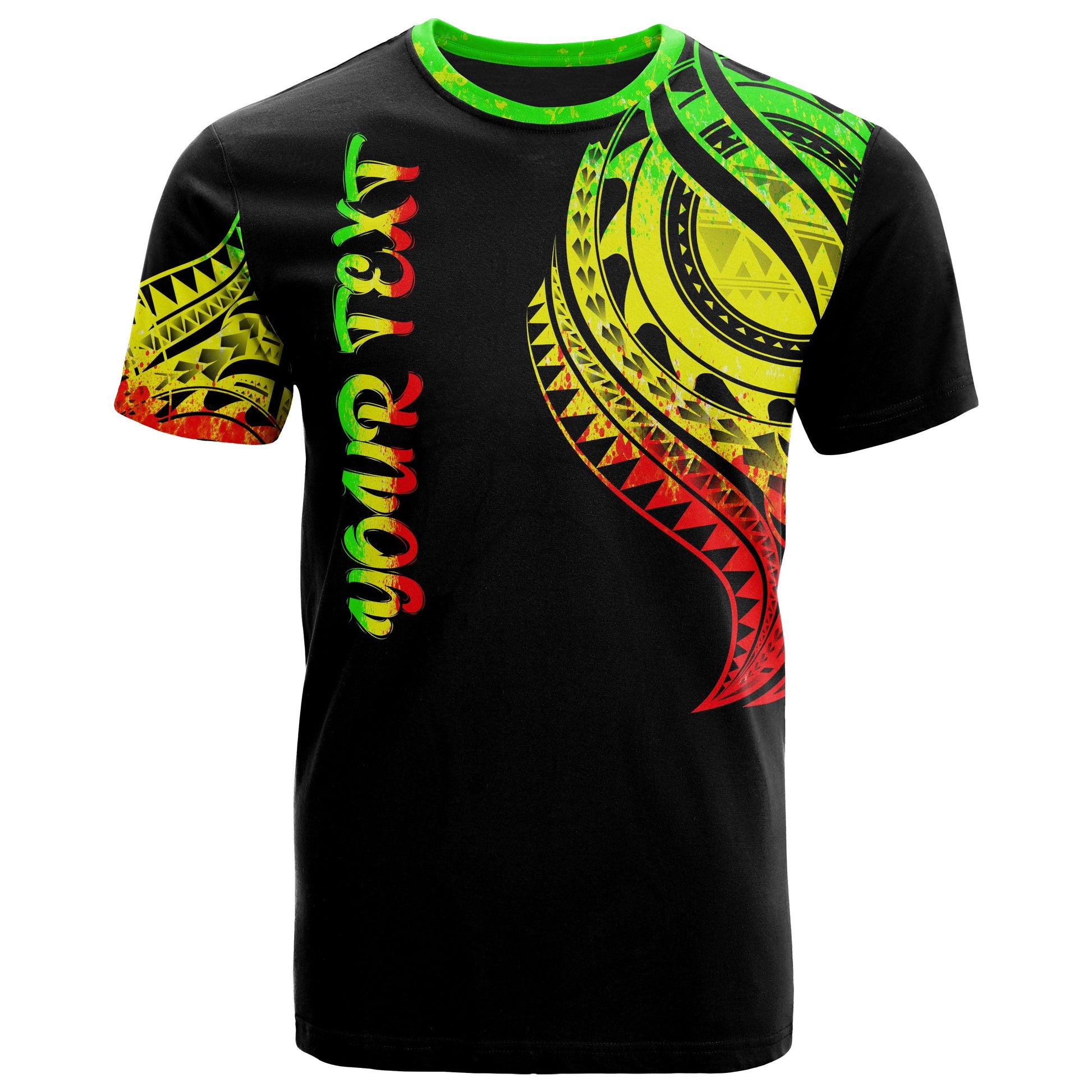 Northern Mariana Islands Custom Personalised T - Shirt - Northern Mariana Islands Tatau Reggae Patterns