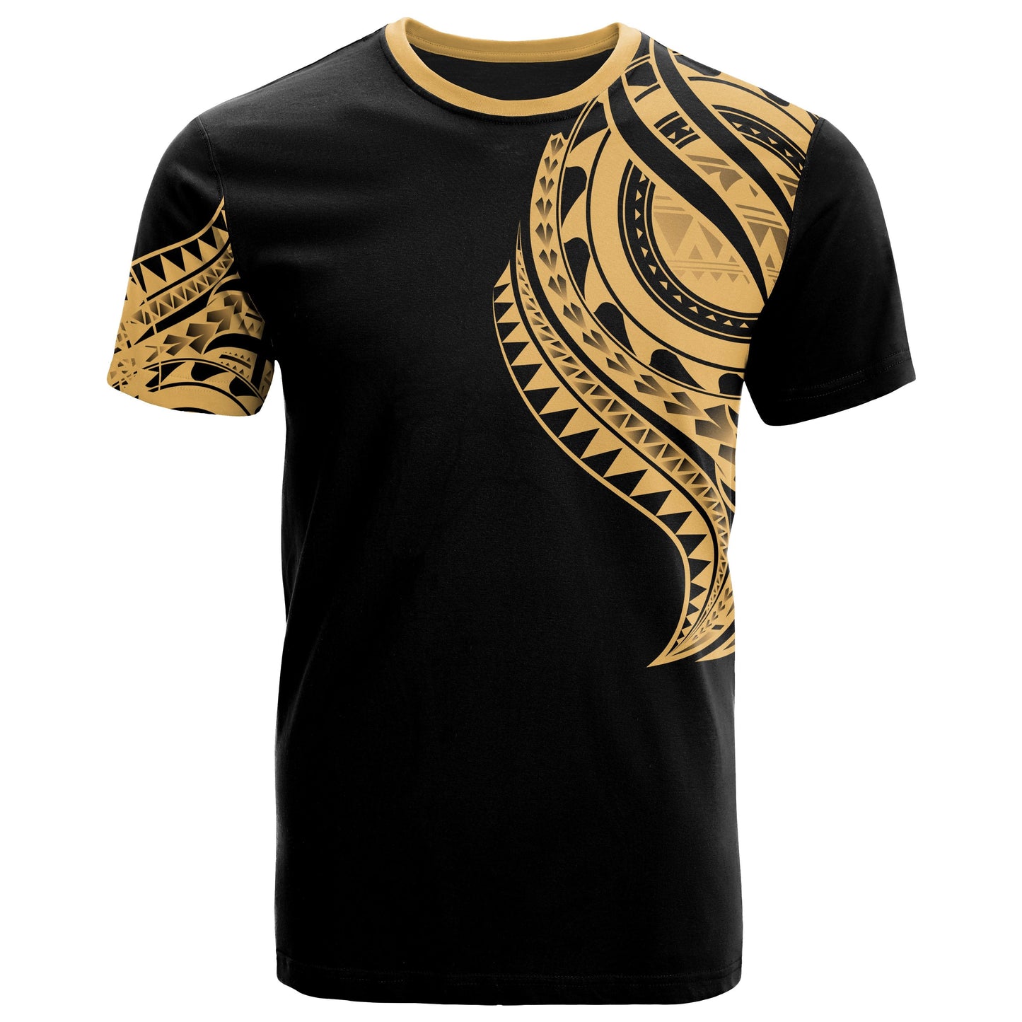 Hawaii T-Shirt Hawaii Tatau Gold Patterns With Coat Of Arms