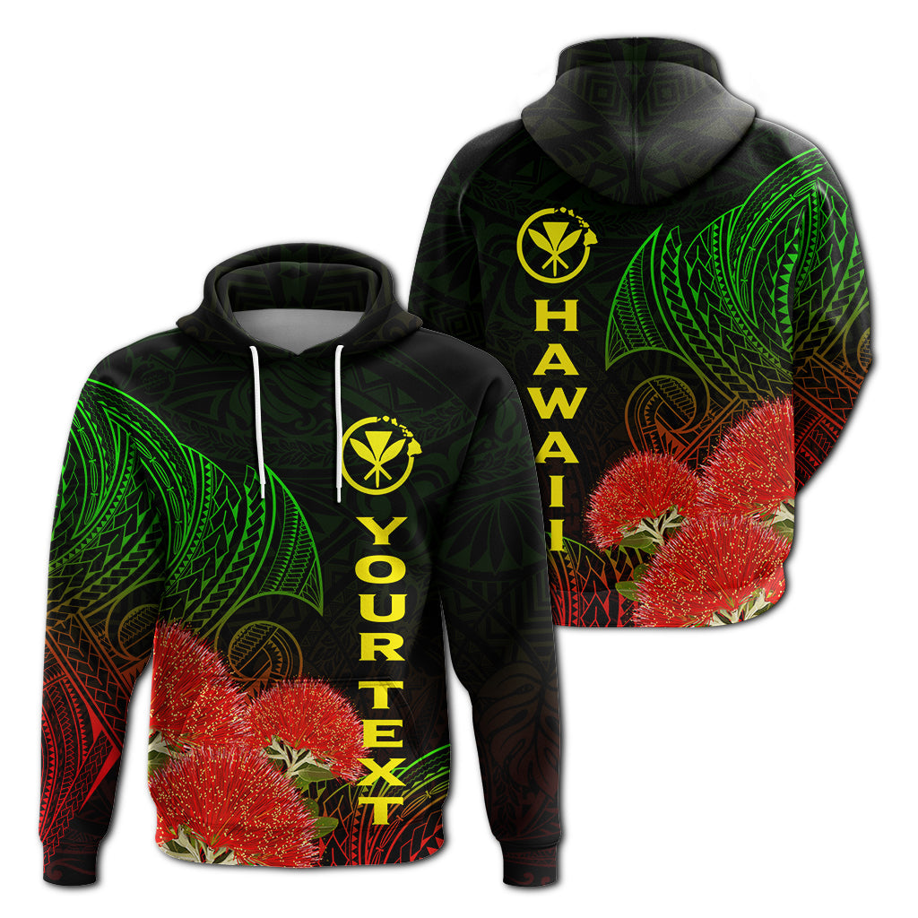 ( Personalised) Hawaii Polynesian Hoodie Ohia Lehua
