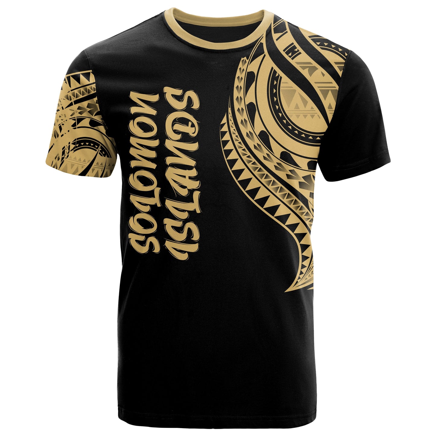 Solomon Islands T - Shirt - Solomon Islands Tatau Gold Patterns