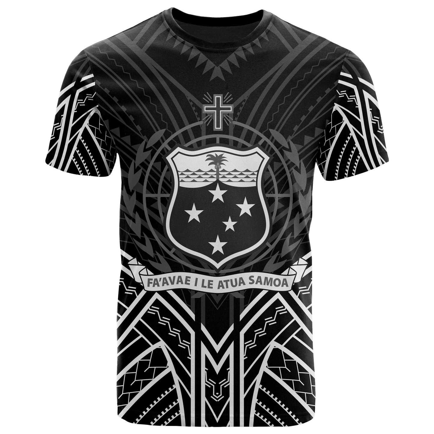 Samoa T - Shirt - Samoa Seal Tribal Black Color Patterns
