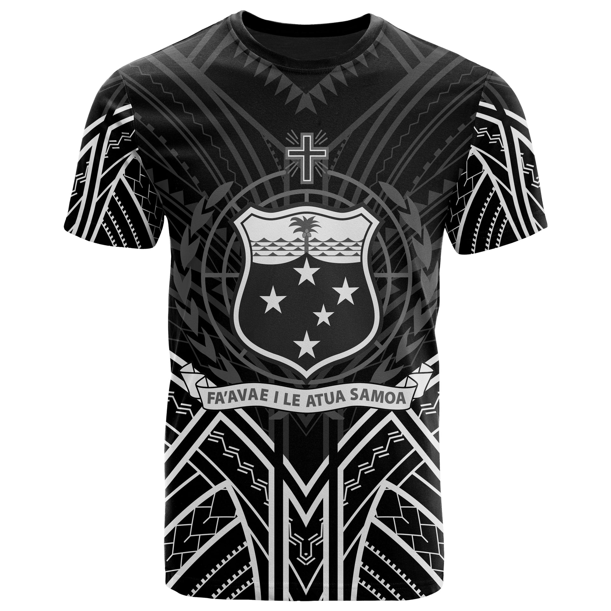 Samoa T - Shirt - Samoa Seal Tribal Black Color Patterns