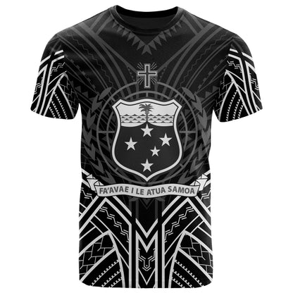 Samoa T - Shirt - Samoa Seal Tribal Black Color Patterns