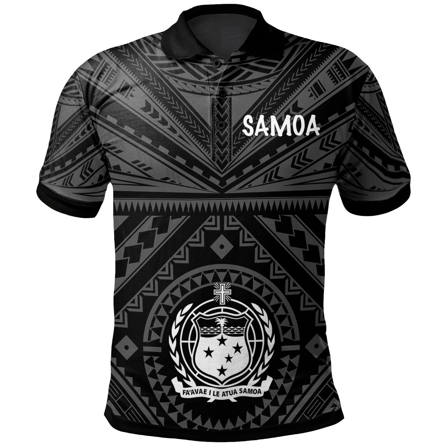 Samoa Polo Shirt - Samoa Seal In Polynesian Tattoo Style