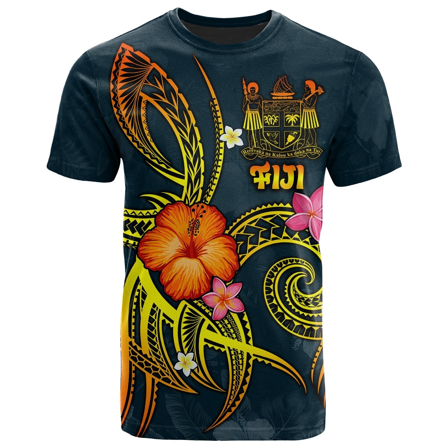 Fiji Polynesian T - Shirt - Legend Of Fiji Blue
