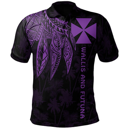Wallis and Futuna Polo - Polynesian Wings Purple