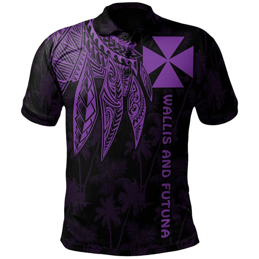Wallis and Futuna Polo - Polynesian Wings Purple