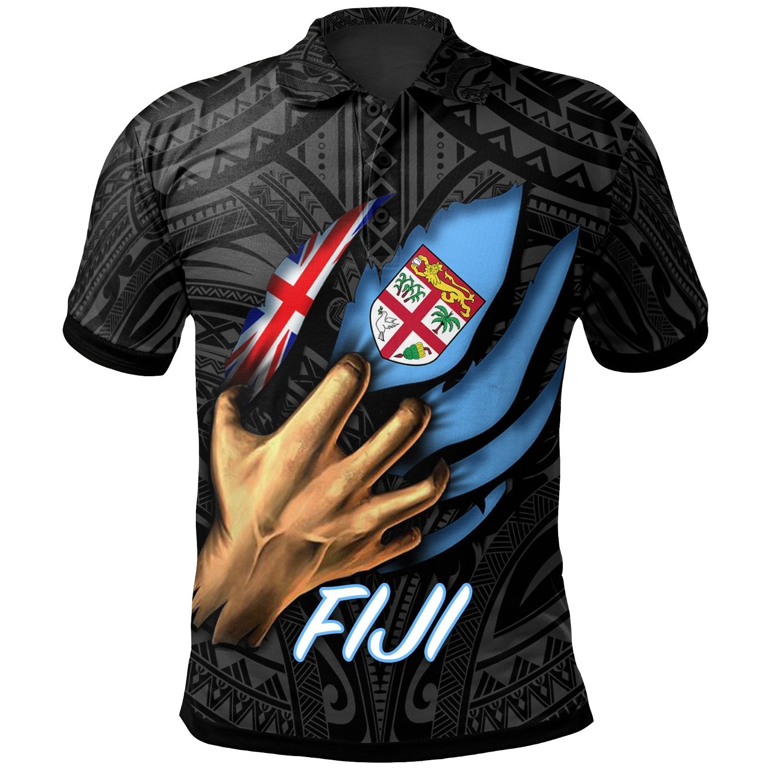 Fiji Polo Shirt - Fiji In Me Black
