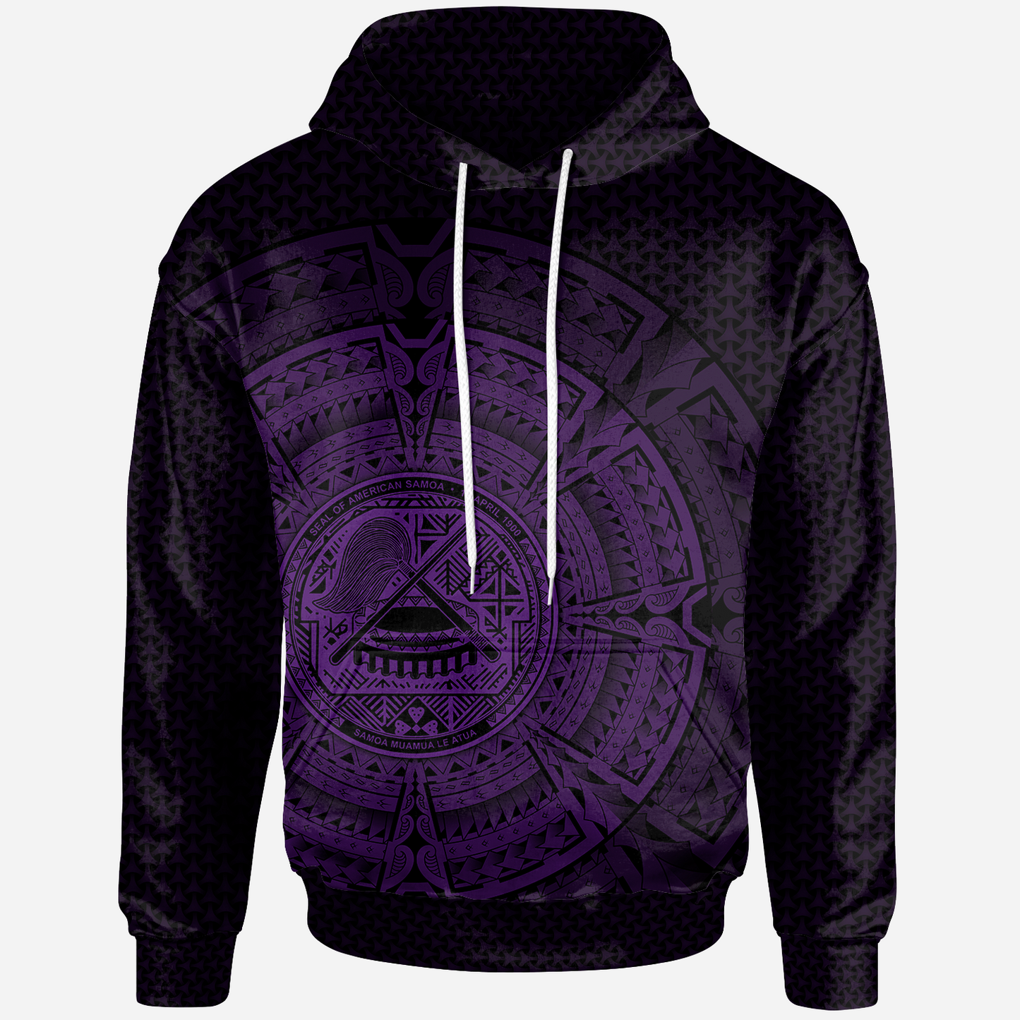American Samoa Polynesian Hoodie Polynesian Circle (Purple)