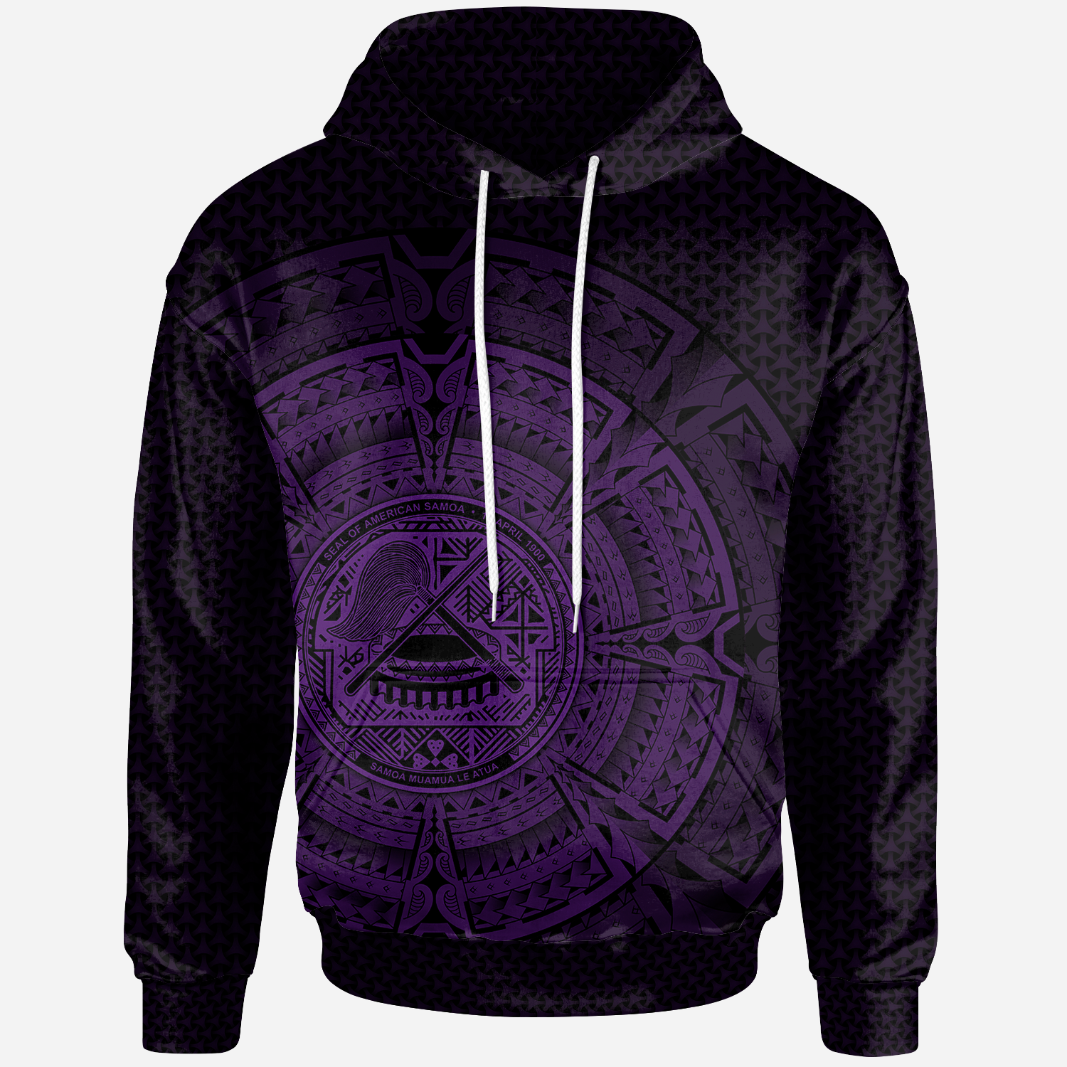 American Samoa Polynesian Hoodie Polynesian Circle (Purple)