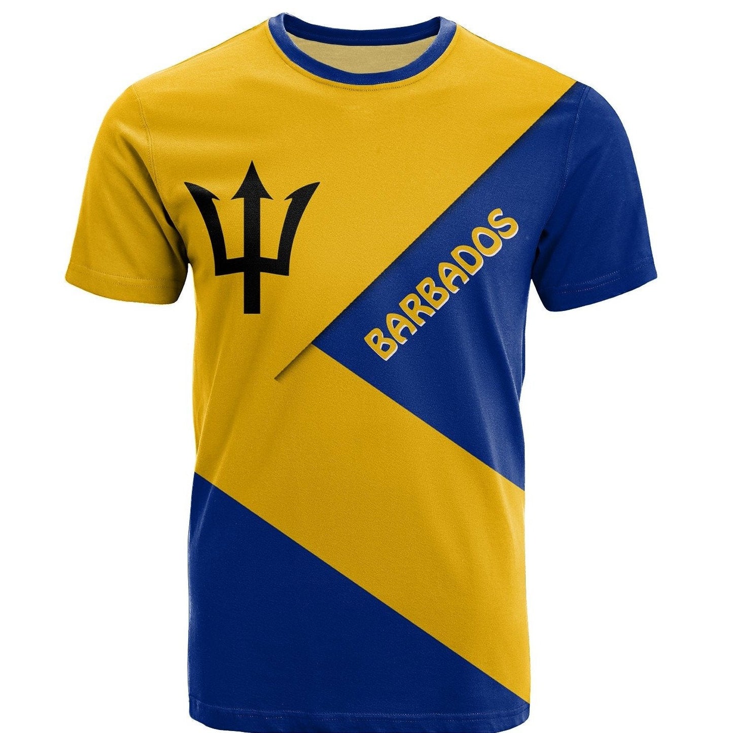 Barbados T Shirt Barbados Flag Style