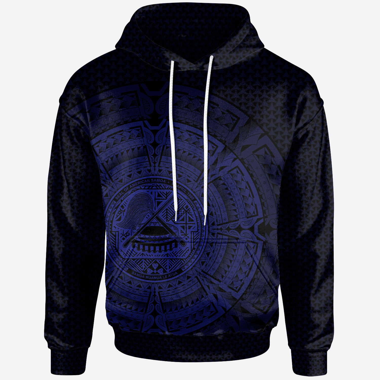 American Samoa Polynesian Hoodie Polynesian Circle Blue