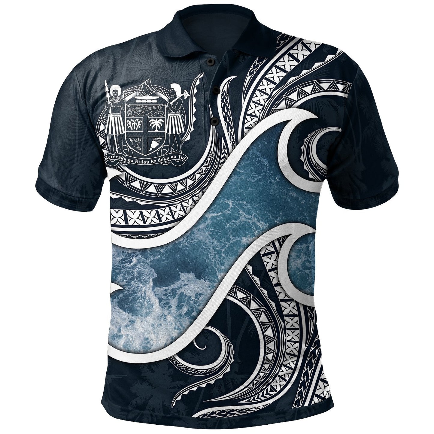 Fiji Polynesian Polo Shirt - Ocean Style