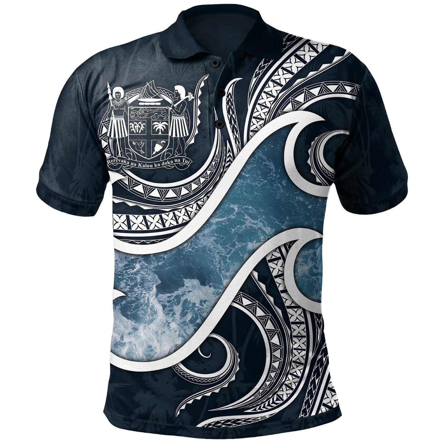 Fiji Polynesian Polo Shirt - Ocean Style