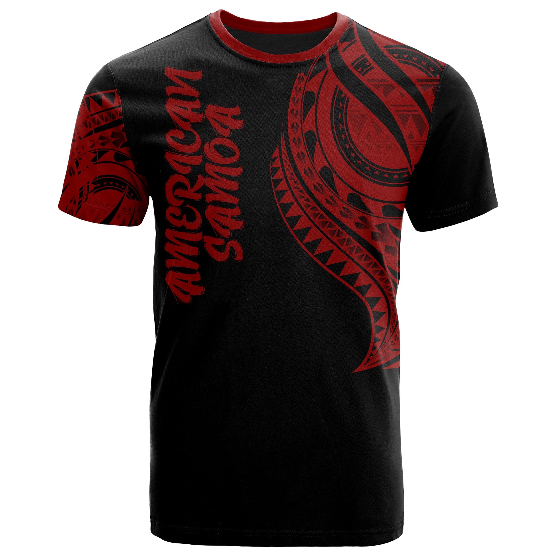 American Samoa T - Shirt - American Samoa Tatau Red Patterns