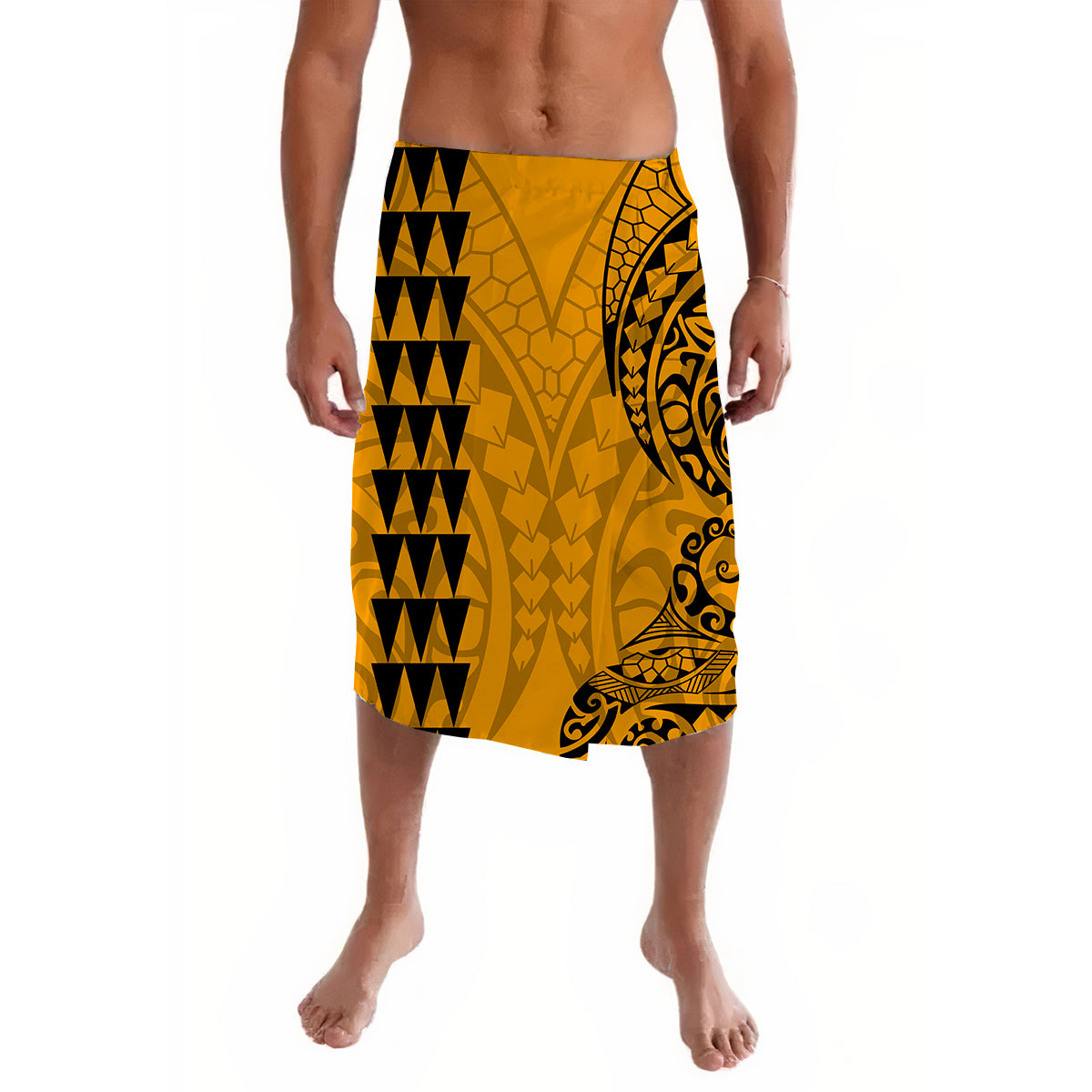 Kakau Polynesian Tribal Yellow Lavalava