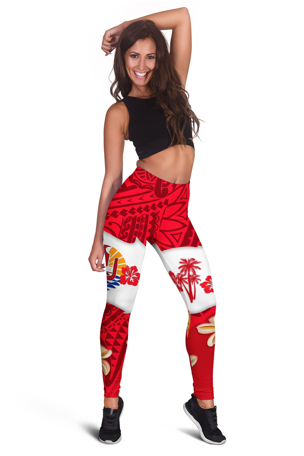 Tahiti Polynesian Women Leggings Mythical Destination