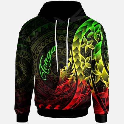 Tonga Hoodie Polynesian Pattern Style Reggae Color