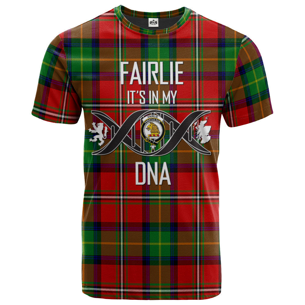 Printivon Fairlie Modern Clan DNA In Me Tartan Crest T Shirt