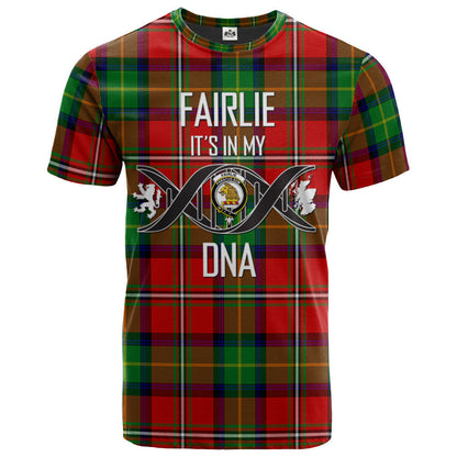 Printivon Fairlie Modern Clan DNA In Me Tartan Crest T Shirt