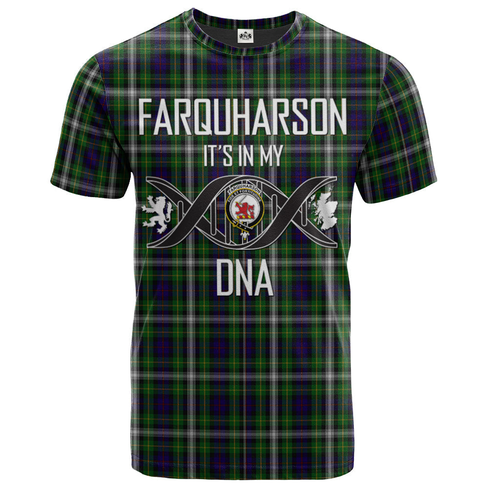 Printivon Farquharson Dress Clan DNA In Me Tartan Crest T Shirt