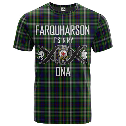 Printivon Farquharson Dress Clan DNA In Me Tartan Crest T Shirt