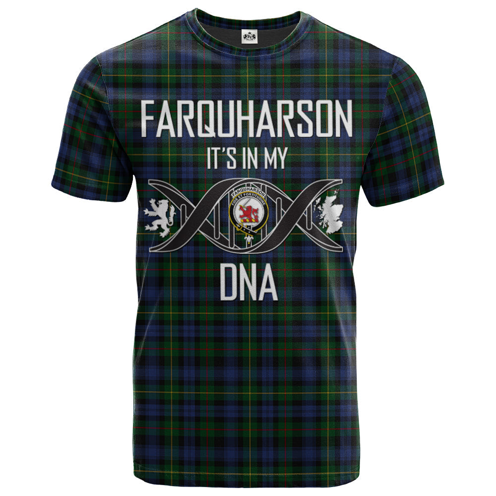 Printivon Farquharson or MacEwen Clan DNA In Me Tartan Crest T Shirt