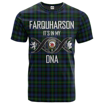 Printivon Farquharson or MacEwen Clan DNA In Me Tartan Crest T Shirt
