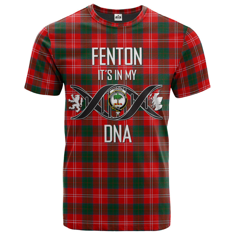 Printivon Fenton Clan DNA In Me Tartan Crest T Shirt