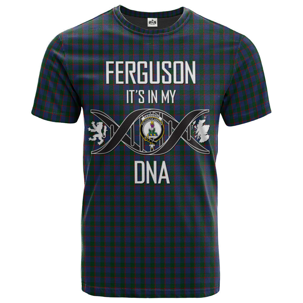 Printivon Ferguson Clan DNA In Me Tartan Crest T Shirt