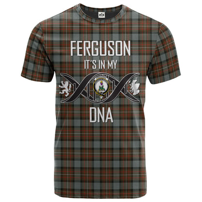 Printivon Ferguson Weathered Clan DNA In Me Tartan Crest T Shirt