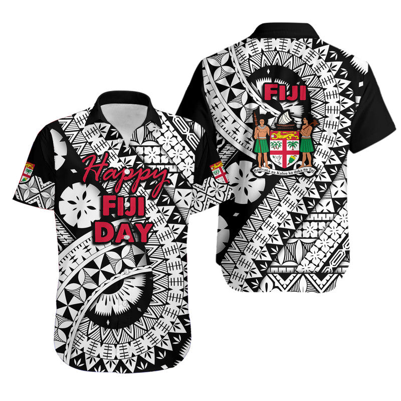 Fiji Day Hawaiian Shirt Masi Kesa Black Style