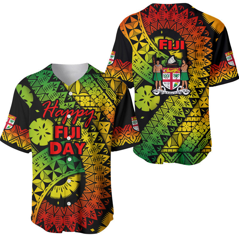 Fiji Day Baseball Jersey Masi Kesa Reggae Style