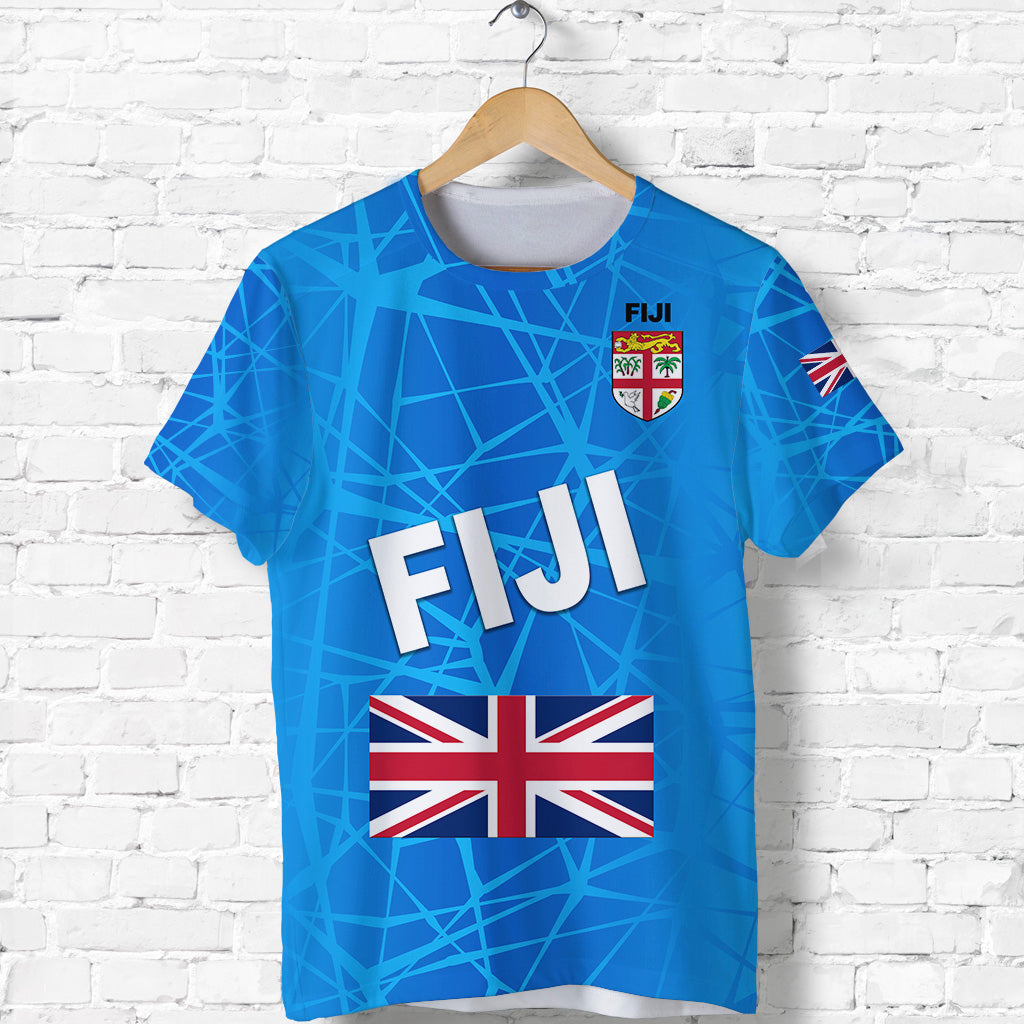 Fiji Flag T Shirt Sporty Version Blue