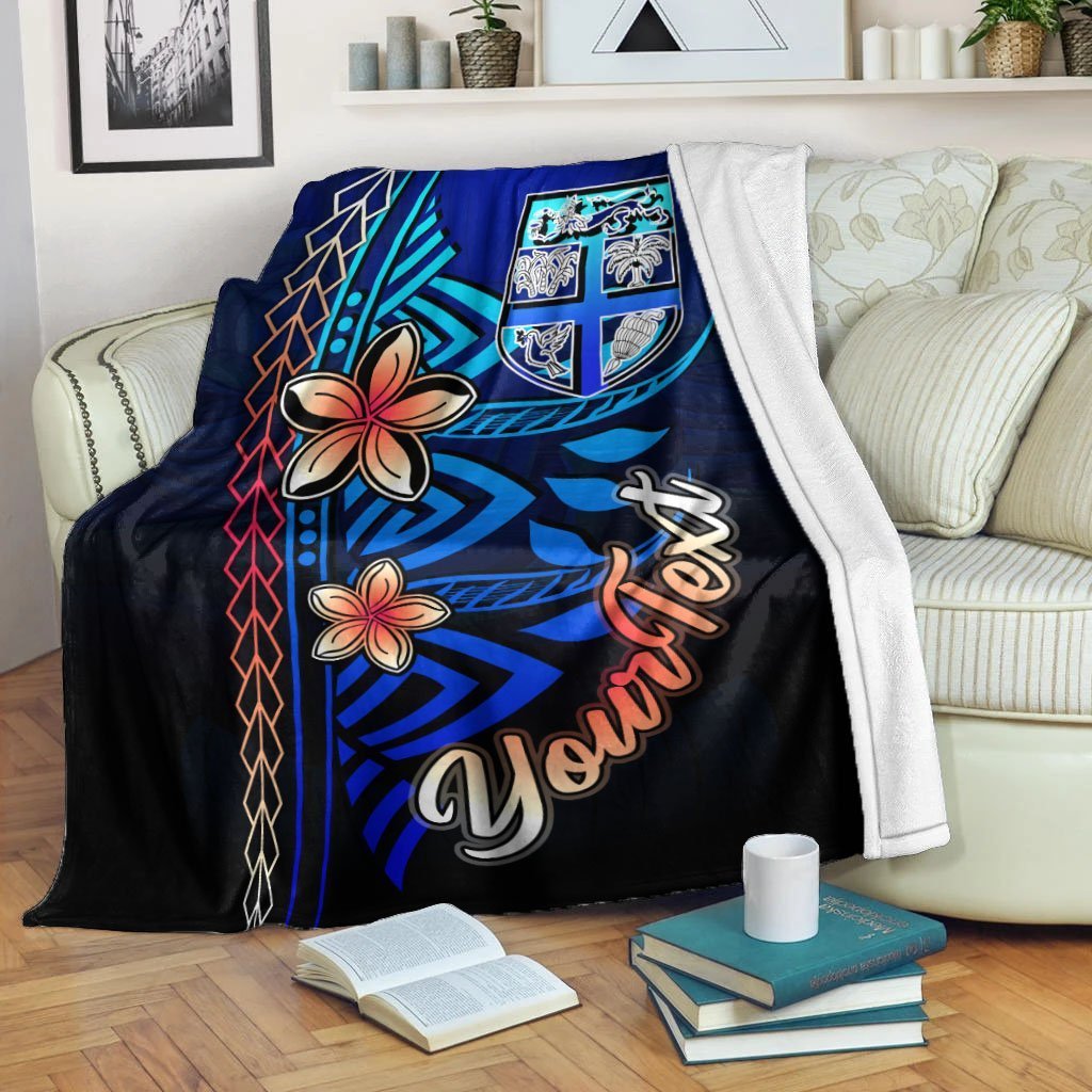 Fiji Custom Personalised Premium Blanket Vintage Tribal Mountain