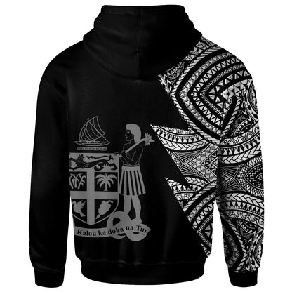 Custom Text Fiji Custom Personalized Hoodie Flash Style White