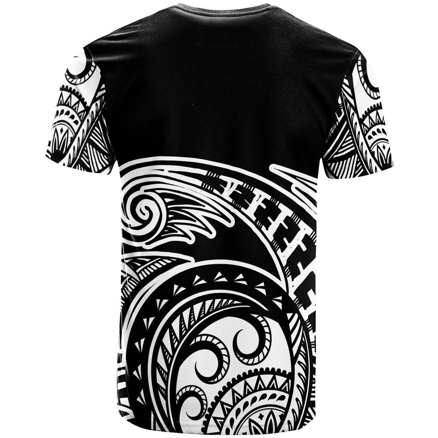 Hawaii Kanaka Maoli T Shirt Ethnic Style With Round Black White Pattern