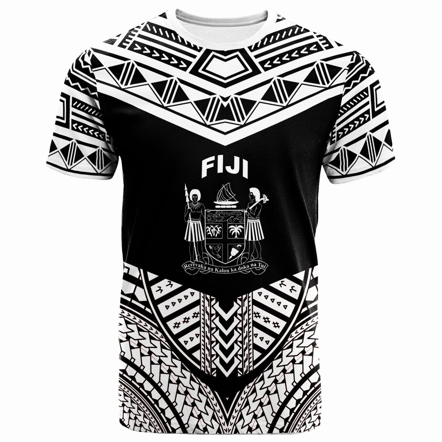 Fiji T - Shirt - Tribal Pattern Cool Style White Color