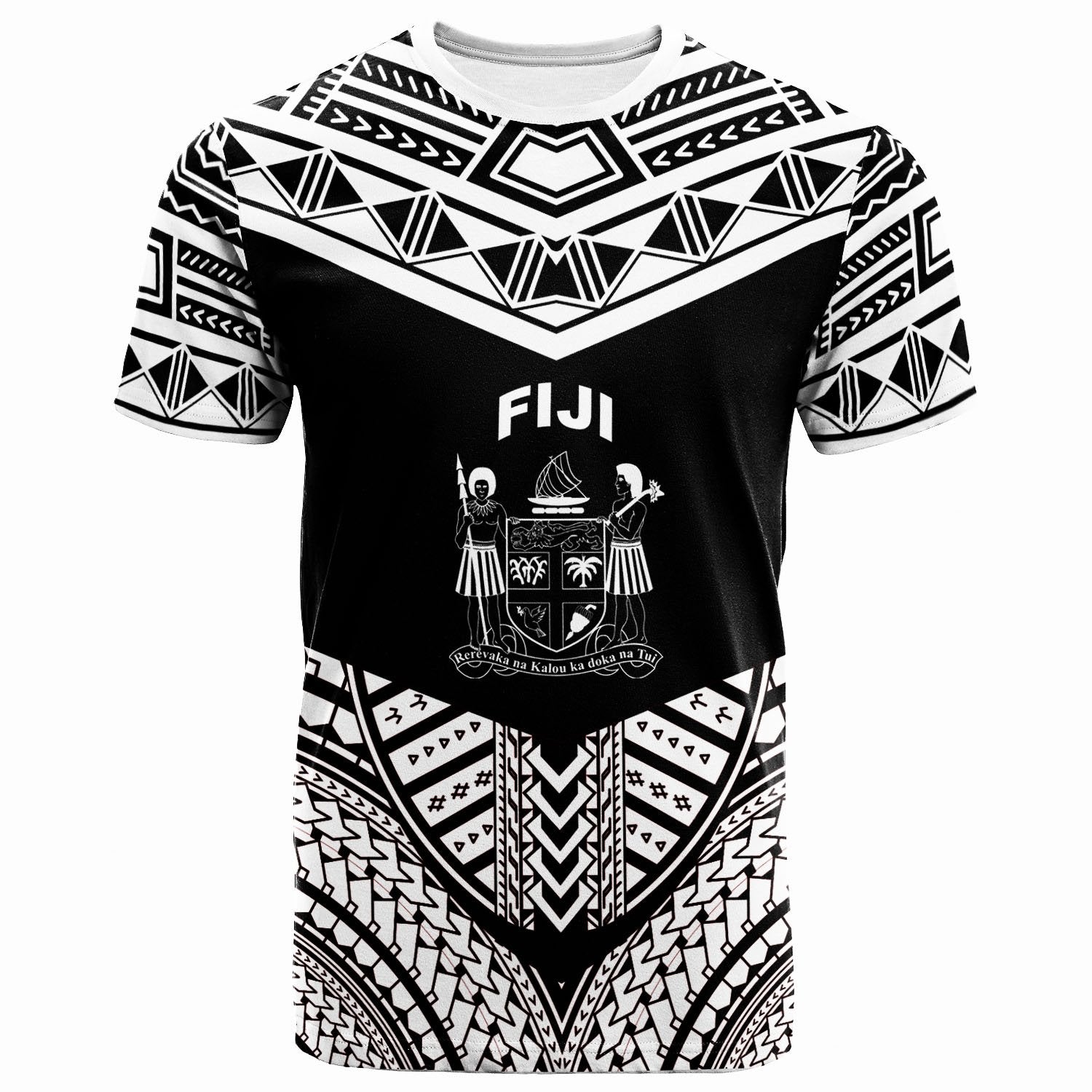 Fiji T - Shirt - Tribal Pattern Cool Style White Color