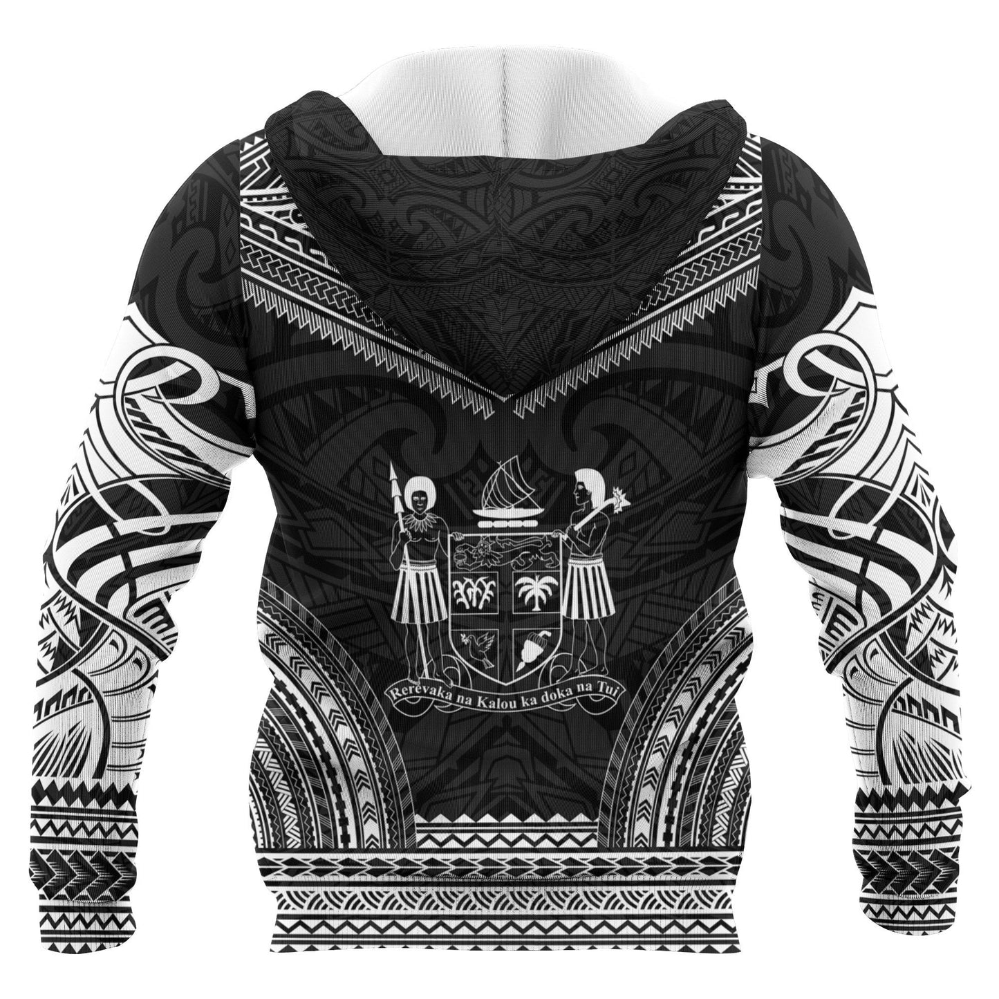Fiji Polynesian Chief Custom Hoodie Black Version