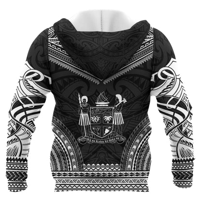 Fiji Polynesian Chief Custom Hoodie Black Version