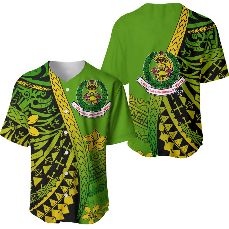 Tonga Fire And Emergency Services Baseball Jersey Polynesian Minimalist Style