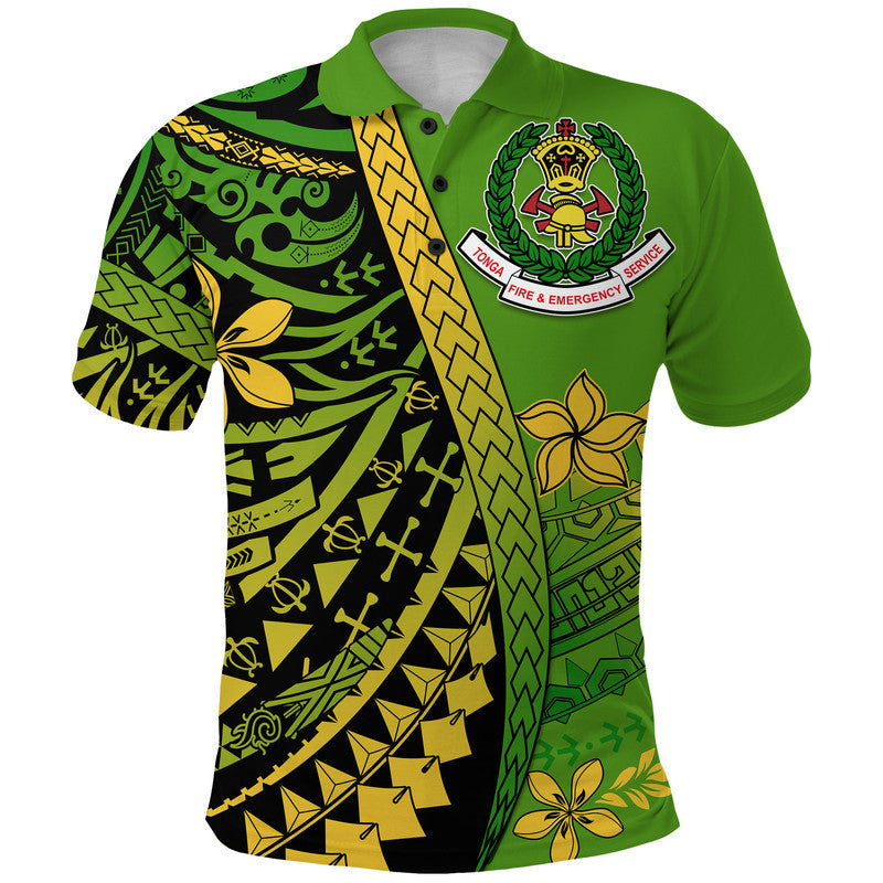 Tonga Fire And Emergency Services Polo Shirt Polynesian Minimalist Style